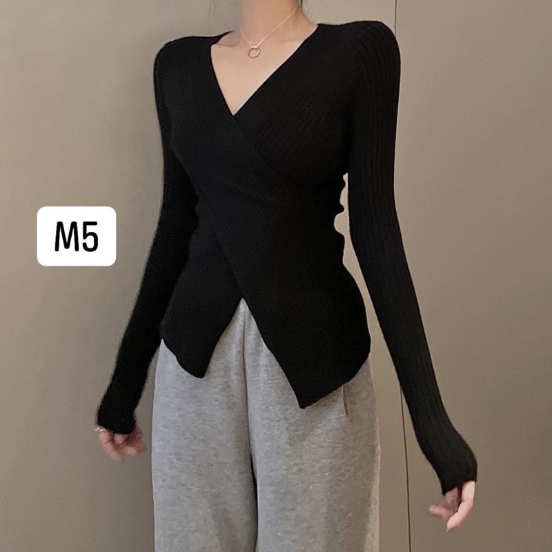 Áo len tăm body vạt chéo hàng QC | BigBuy360 - bigbuy360.vn