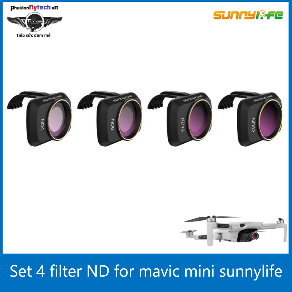 Bộ filter ND Mavic Mini - SUNNYLIFE - Cao cấp - Chính hãng - Giúp giảm độ chói sáng của mặt trời