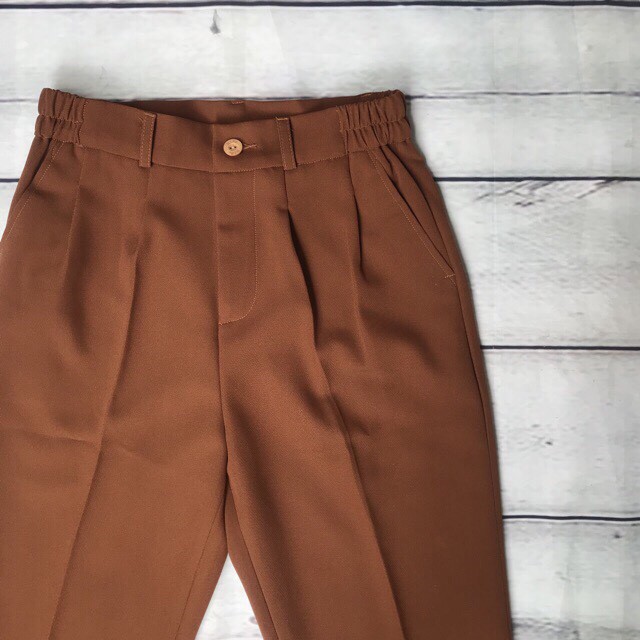[Có size eo &lt; 100cm] Quần Tây Nữ Baggy Lưng Thun - Quần Tây Bigsize