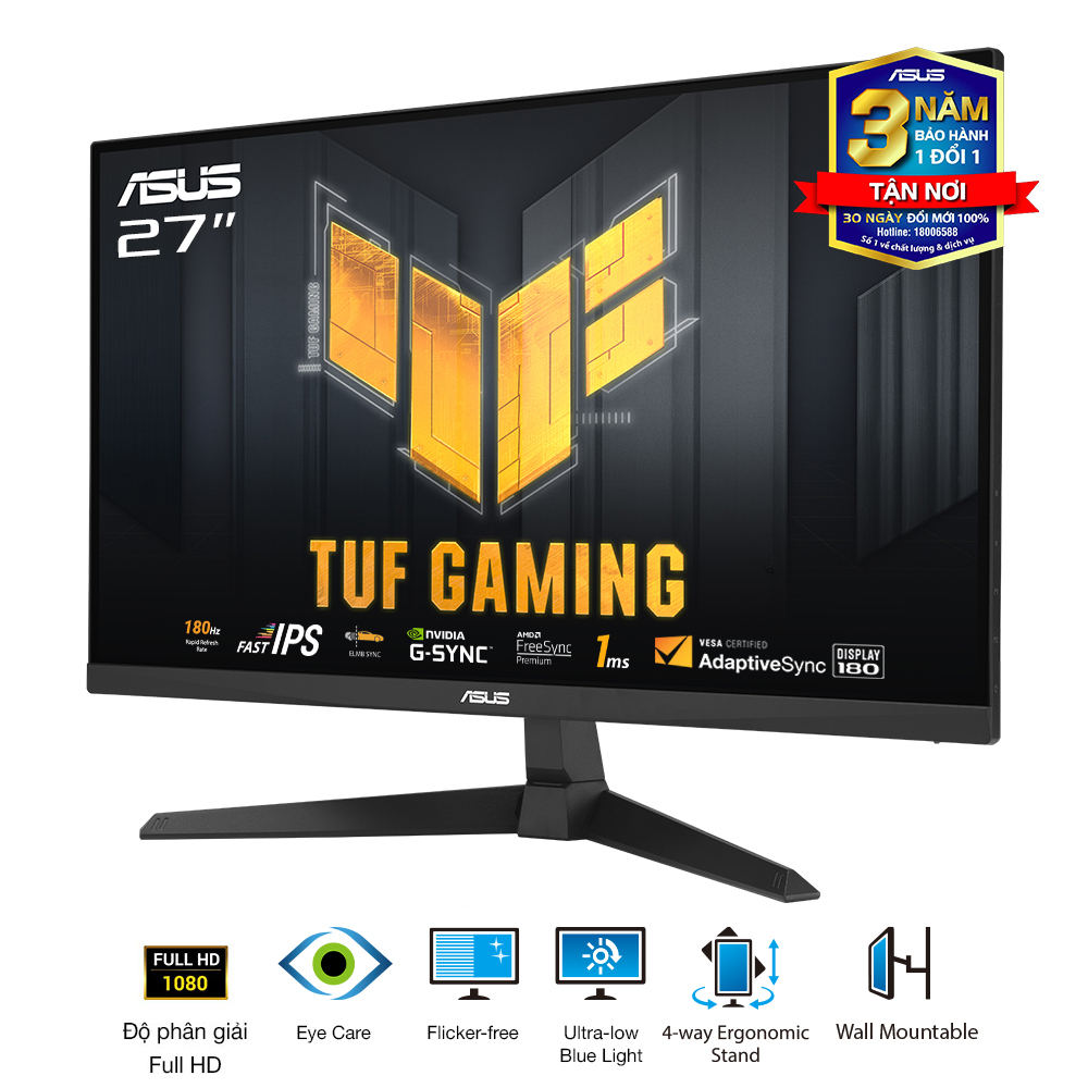 Màn Hình Game ASUS TUF Gaming VG279Q3A 27" IPS FHD 180Hz 1ms 99% sRGB 2 Loa