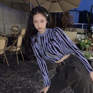 Áo len croptop ôm body thời trang nữ