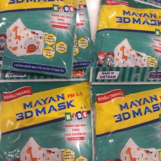 (5pcs) Khẩu Trang 3D MAYAN cho bé
