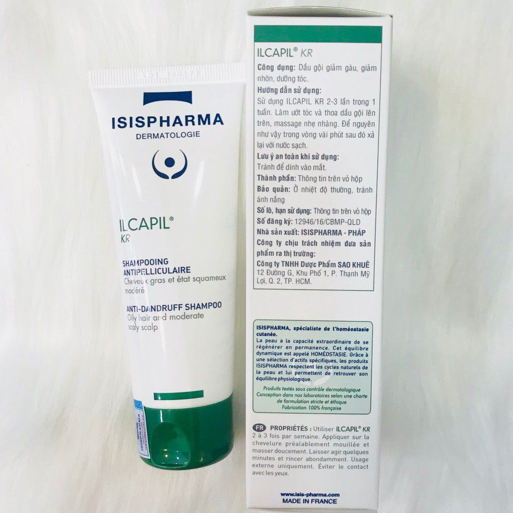 [TEM CTY] ISIS PHARMA ILCAPIL KR 150mL &amp; 75mL - Dầu gội cho da đầu gàu, giảm rụng tóc.