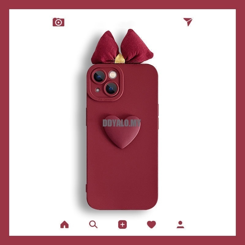 Ốp Điện Thoại Mềm Gắn Nơ Hình Trái Tim Phong Cách Nhật Hàn Cho Realme 8i 9i 9 Pro Plus C35 7 5 6 Pro