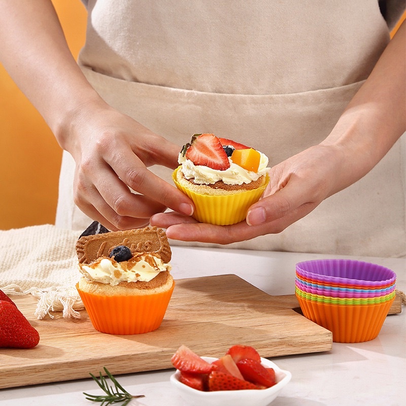 Khuôn Silicon Chế Biến Bánh Muffin, Cupcake Đồ Ăn Dặm Cho Bé Ngọt Shop