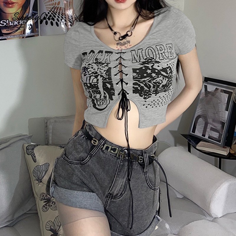 Áo Thun Tay Ngắn Cổ Tròn Đính Nơ 2022 Thời Trang Quyến Rũ Cho Nữ