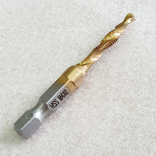 Một Mũi Khoan Tạo Ren Trong M4, Doa Âm Mũi Vít, Chuôi Lục Giác 6 Ly M4x0.7