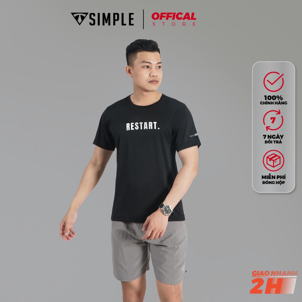 Áo Thể Thao Nam TSIMPLE cổ tròn tay ngắn tập gym vải thun lạnh thoáng mát co giãn chuẩn form MSSAHP5 | BigBuy360 - bigbuy360.vn