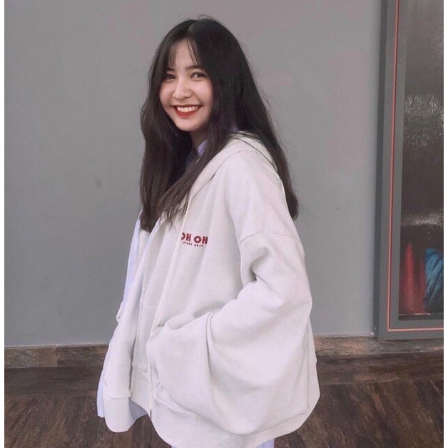 ÁO KHOÁC NỈ HOODIE CÓ DÂY KÉO PHONG CÁCH TRẺ TRUNG CUỐN HÚT PHONG CÁCH HÀN QUỐC