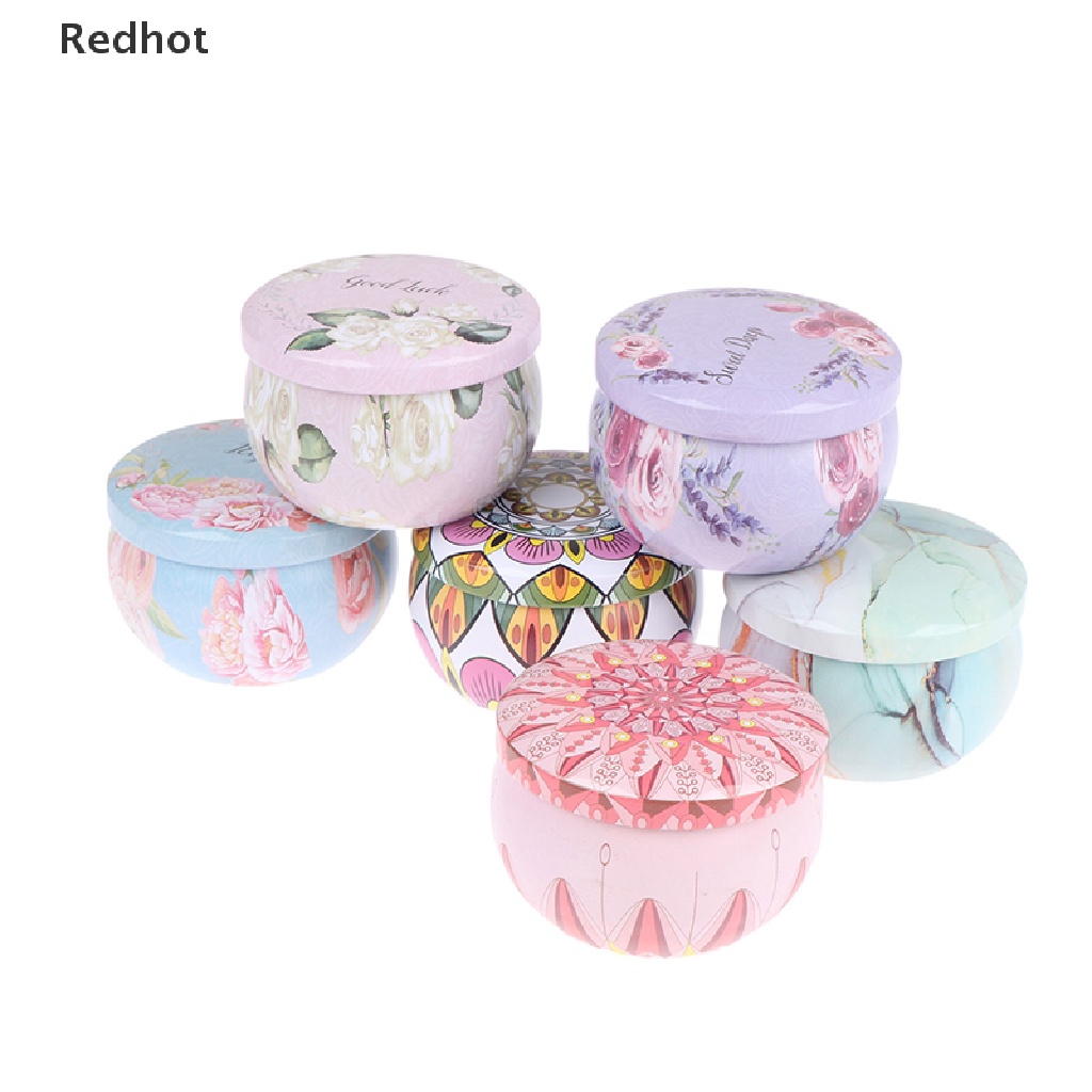 &lt; Redhot &gt; Hũ Thiếc Đựng Sáp Đậu Nành Du Lịch Giáng Sinh Nhỏ Gọn Có Mùi Thơm Đa Ứng Dụng