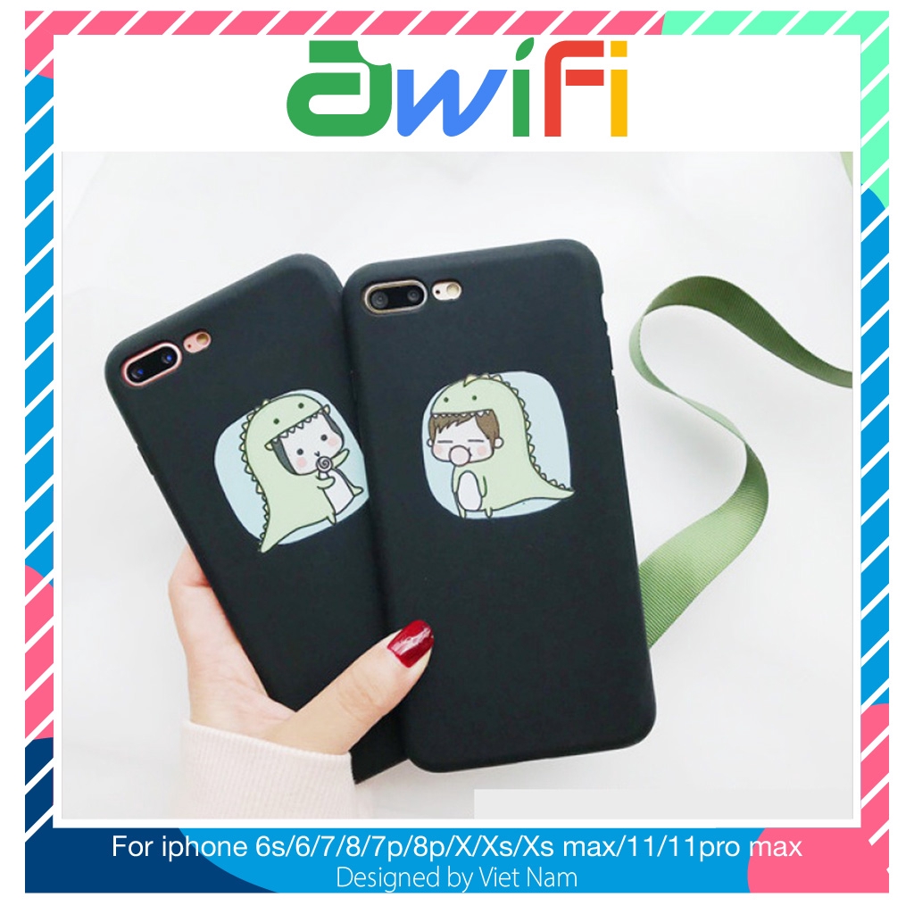 Ốp lưng iphone khủng long chibi 5/5s/6/6plus/6s/6splus/7/7plus/8/8plus/x/xr/xs/11/12/pro/max/plus/promax - Awifi C7-6 | BigBuy360 - bigbuy360.vn