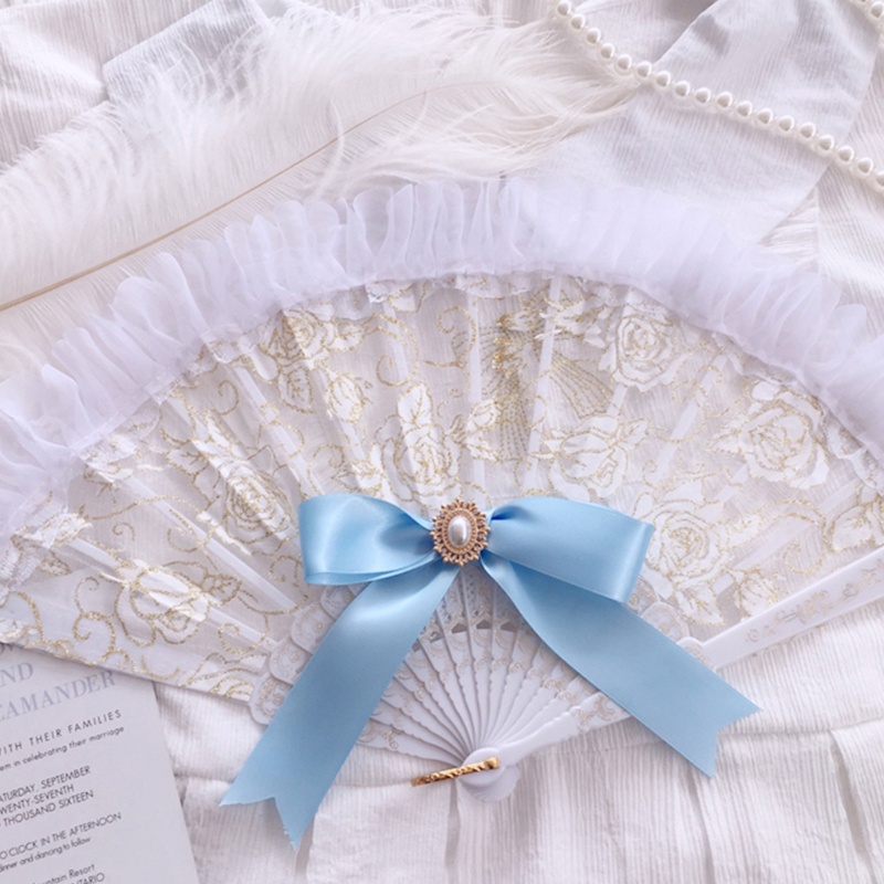 Quạt Ren Gấp Gọn Họa Tiết Hoa Phong Cách Lolita