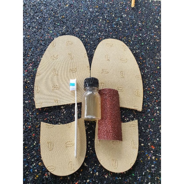 Combo bộ dán giày hiệu vibram kem 2mm + Keo