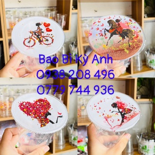 Cuộn màng ép ly nhựa trà sữa, keo ép ly nhựa, keo dán miệng ly 2400 logo