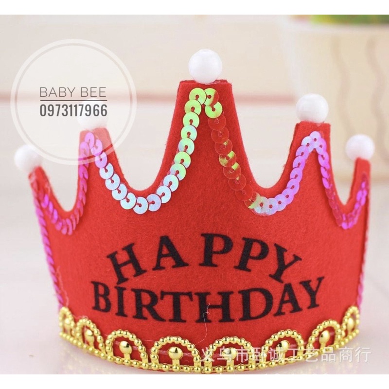 Vương Miện Đèn Đội Đầu HAPPY BIRTHDAY