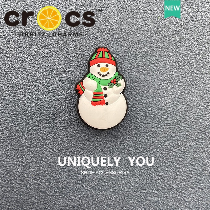 Khóa Cài Giày crocs Hình Người Tuyết Dễ Thương DIY jibbitz Ice Series