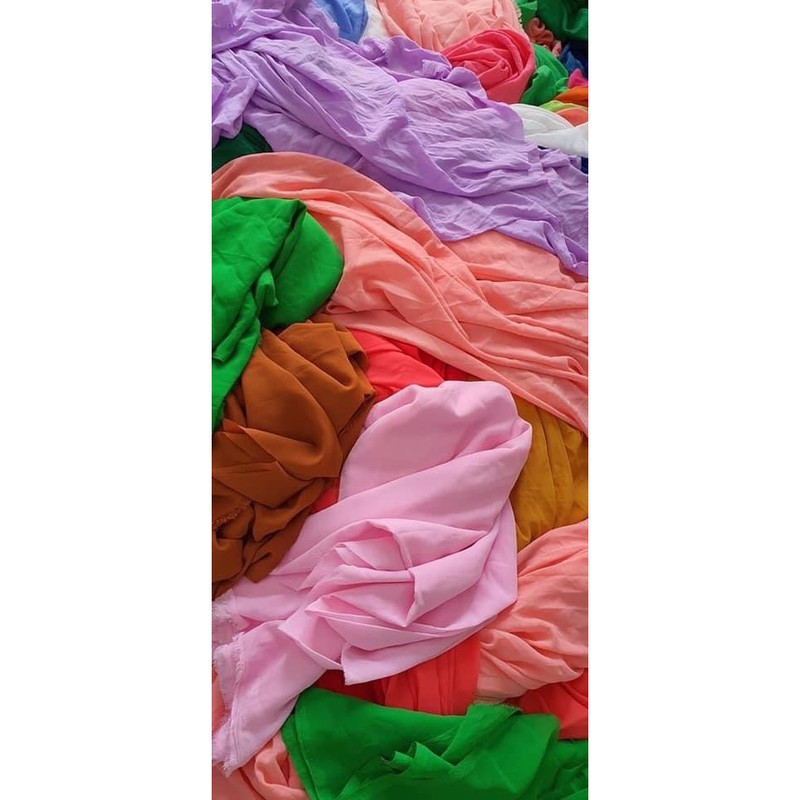 0,5kg và 1kg vải voan cát,voan chiffon,voan lụa hàng khúc trên 1m