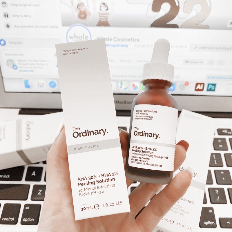 Serum tẩy tế bào chết, cải thiện mụn The Ordinary AHA 30% BHA 2% Peeling Solution