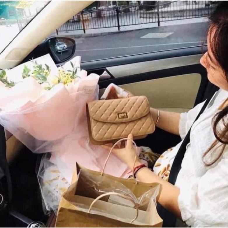 Túi ô trám quai xích da mềm mướt hàng cao cấp