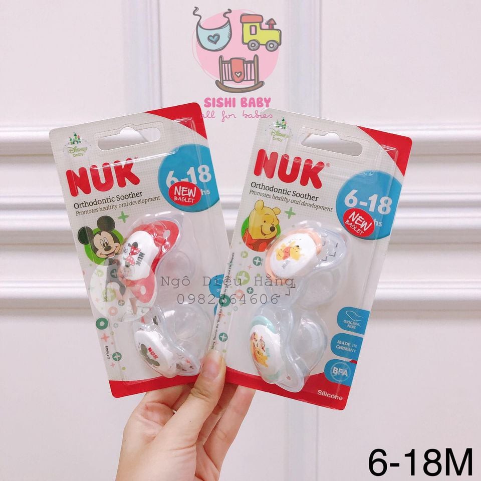 Bộ 2 ti giả Nuk Silicone Mickey Sleeptime