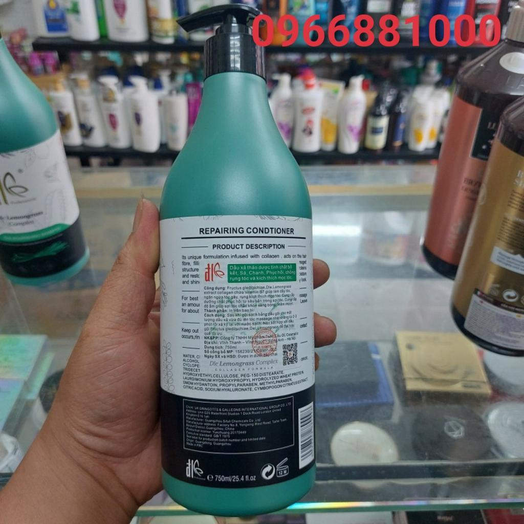 Bộ Dầu Gội Xả Thảo Dược DK Professional 750+750ml Bồ Kết Xả Chanh