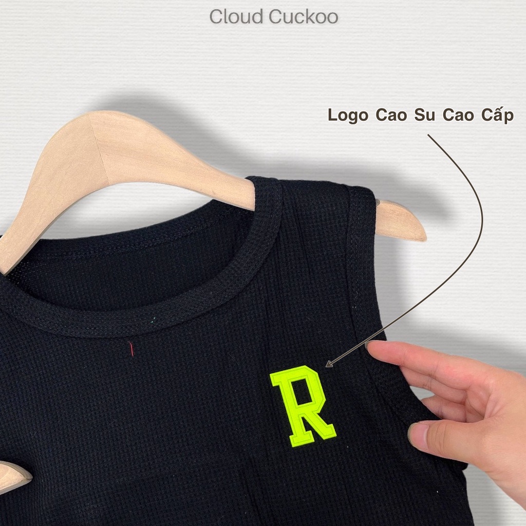 Áo Sát Nách CropTop Ba Lỗ Cao Cấp Logo Cao Su Thêu Vải Siêu Đep Phong Cách Loại 1 - Mã Số: SN9222