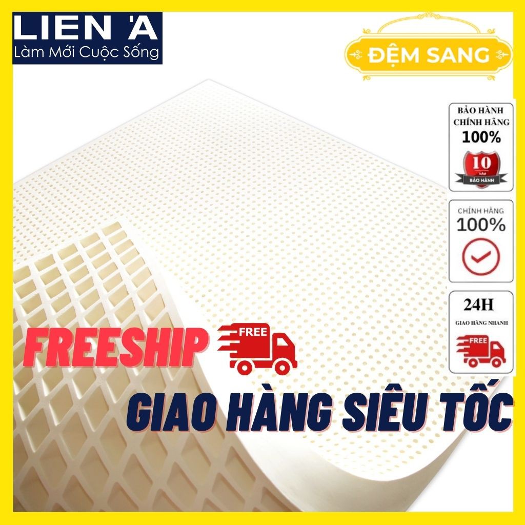 Nệm cao su thiên nhiên 100% - chính hãng LIÊN Á CLASSIC - giá cực tốt bảo hành 10 năm toàn quốc CS103