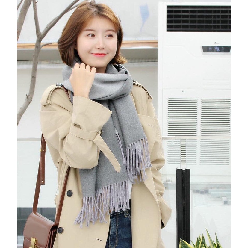 ~Hàng loại 1~ Khăn dạ Cashmere hai mặt cao cấp hàng loại 1 rẻ nhất dành cho mùa đông ấm áp phụ kiện nam nữ