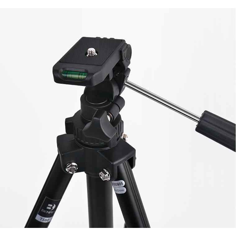 Chân máy ảnh, Tripod BENRO T560, khung nhôm cao cấp, tặng kèm kẹp điện thoại