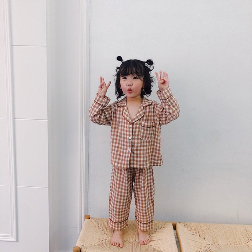 Bộ Pijama Kẻ Siêu Hot Cho Bé