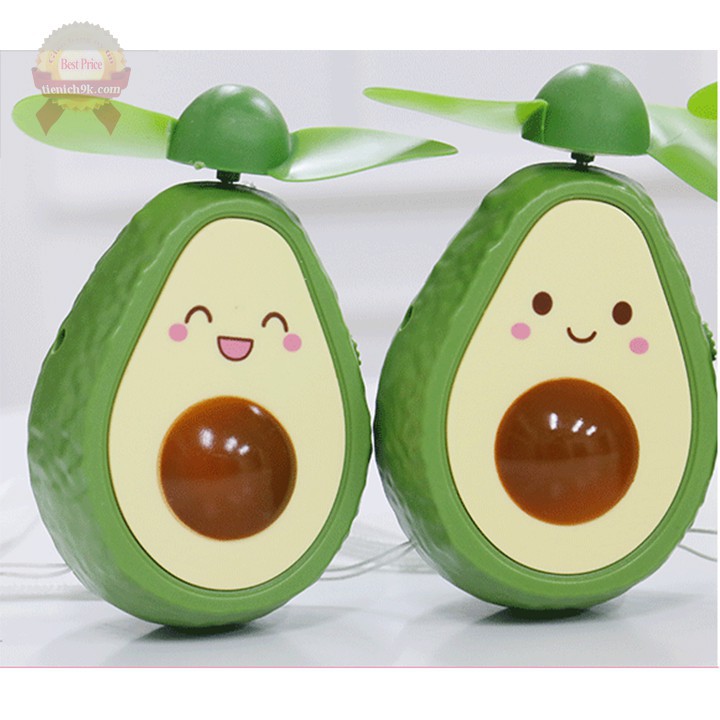 Quạt tiện ích mini cầm tay hình trái bơ cực dễ thương - Casealpha