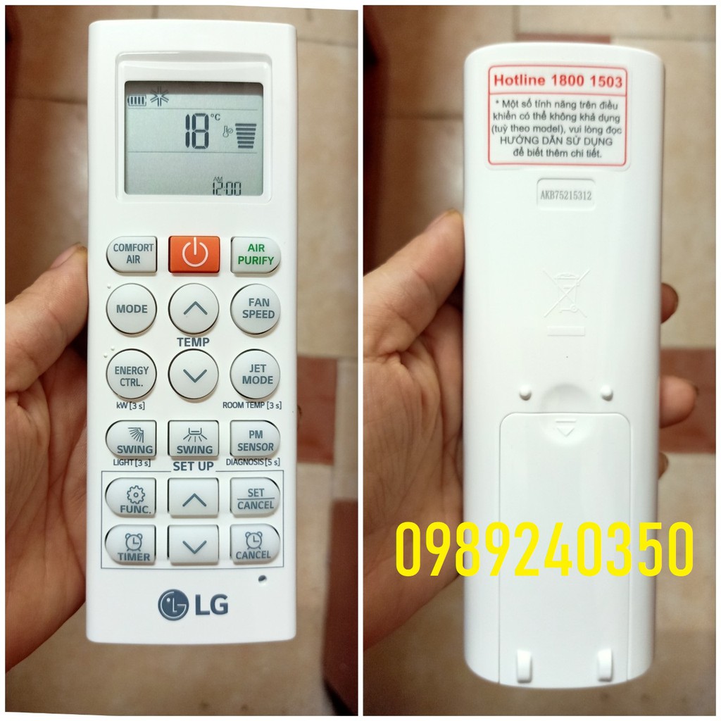 Điều khiển remote điều hòa máy lạnh LG mới chính hãng