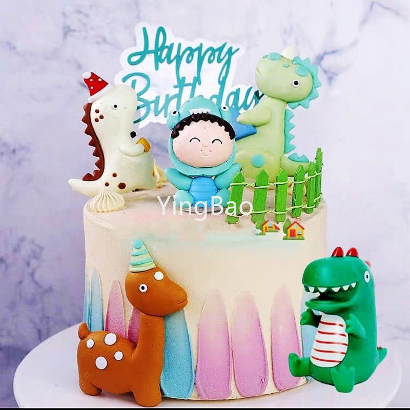 Topper Trang Trí Bánh Kem Hình Khủng Long