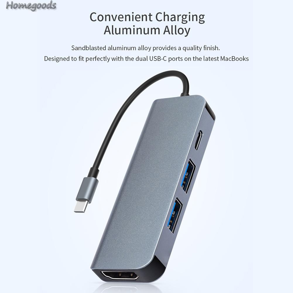 Bộ Chuyển Đổi 4 Trong 1 Usb 3.1 Type-C Hub 4k Hdmi-Compatible 2 Usb3.0 Pd