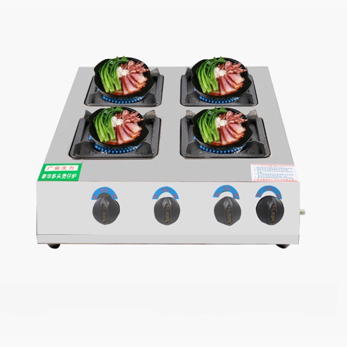 Bếp gas 4 họng - Bếp ga 4 cửa vuông sử dụng 1 bình gas tiện lợi