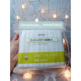 Miniso - bông tẩy trang miniso bịch 180 miếng