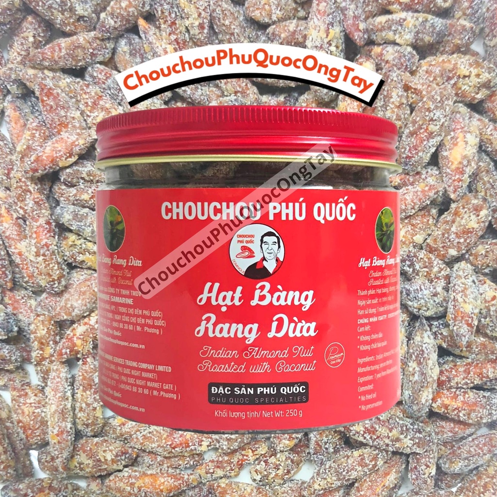Hạt bàng rang dừa CHOUCHOU PHÚ QUỐC ÔNG TÂY - 250g