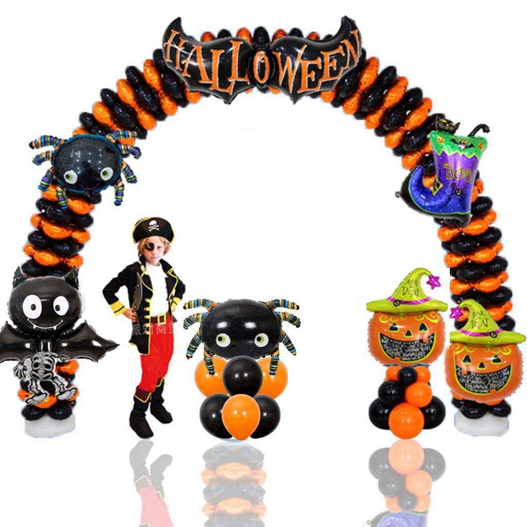 JARRED Bộ Bóng Bay Bằng Lá Nhôm Hình Dơi Và Bí Ngô Dễ Thương Trang Trí Halloween