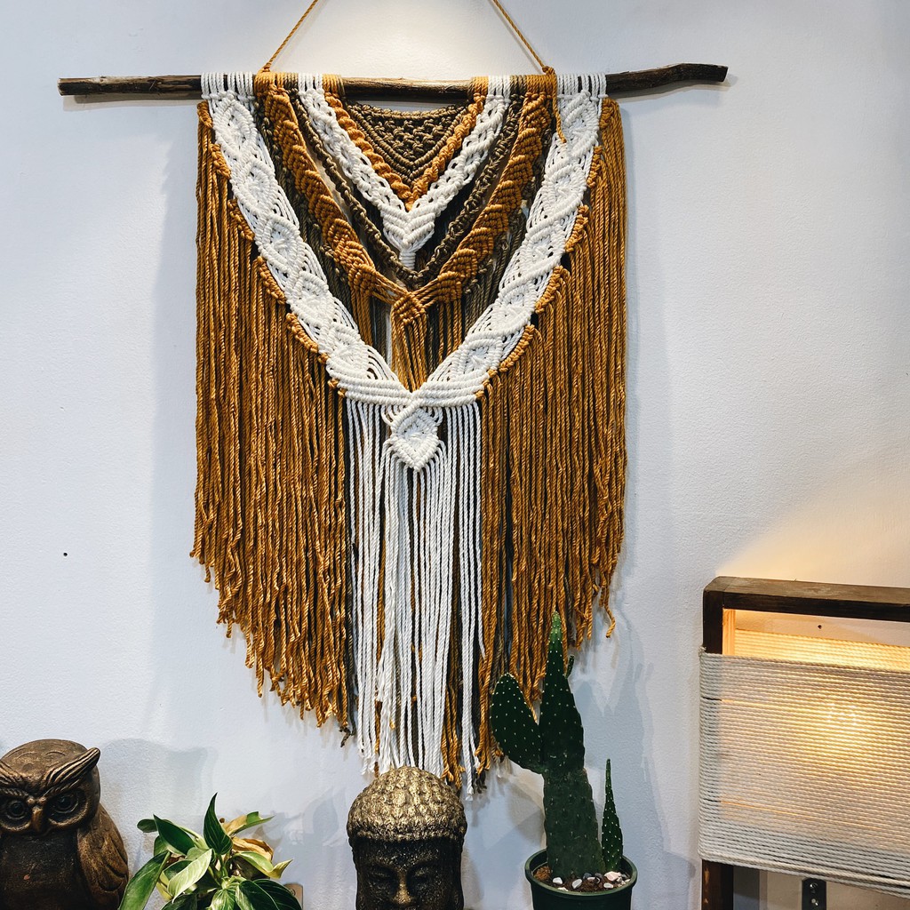 Macrame treo tường phối màu 01