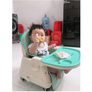 [Shopee giá rẻ] Ghế ăn dặm Hanbei 7 chức năng 3 nấc điều chỉnh độ cao, full đệm cho bé dễ dàng di chuyển