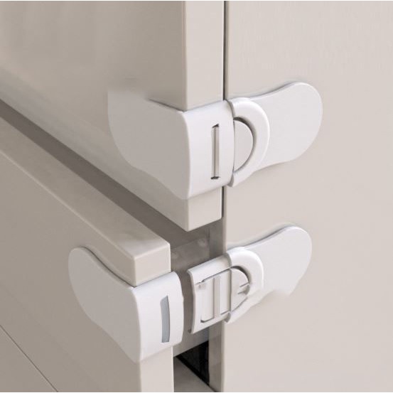 Khóa cửa tủ lạnh, khoá tủ, ngăn kéo, khóa đa năng an toàn cho bé chất liệu nhựa ABS - Shopbi&Mochi
