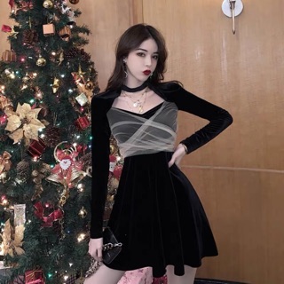 Đầm dự tiệc thắt eo (order taobao)