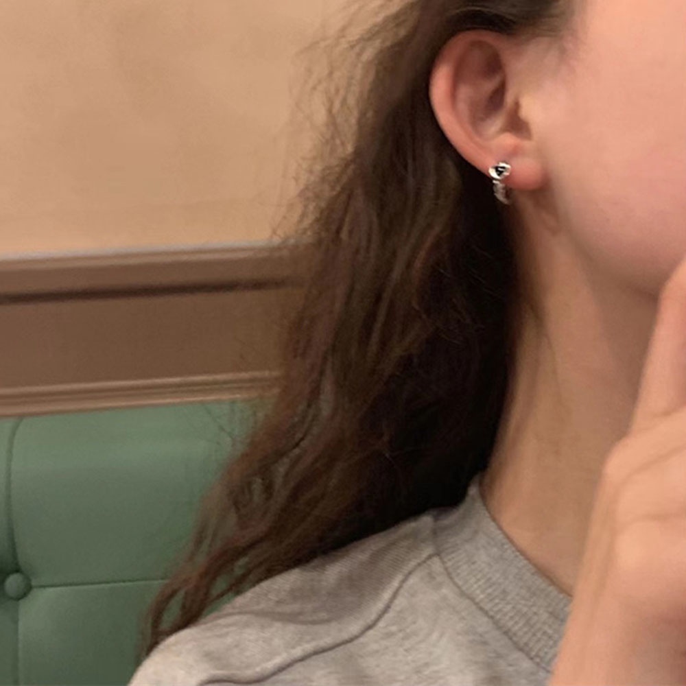 1 Đôi Bông Tai Hình Trái Tim Thời Trang Cho Nữ