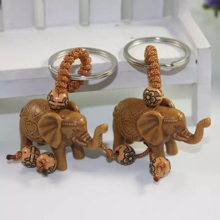 Móc Khóa Hình Chú Voi May Mắn 3D Dễ Thương