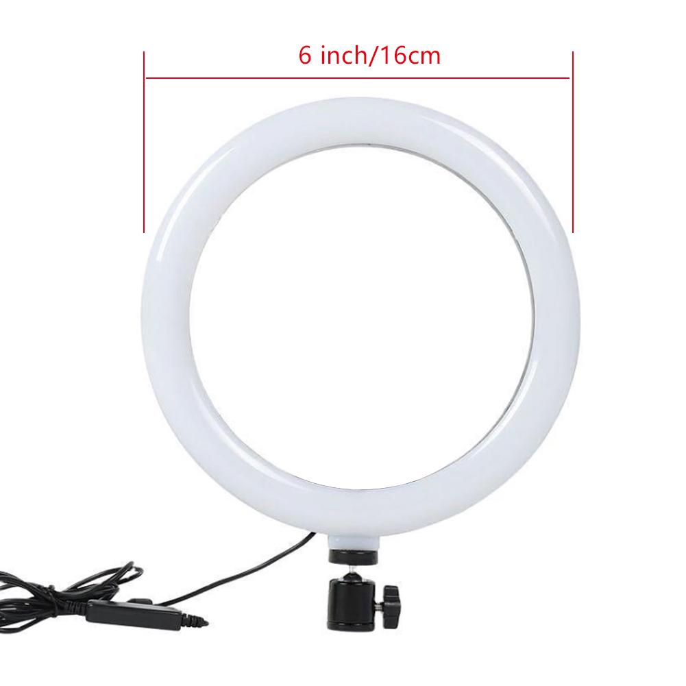 Chụp ảnh 10/8/6 inch Đèn LED tự sướng với giá đỡ điện thoại Cắm USB cho điện thoại thông minh Phát sóng trực tiếp