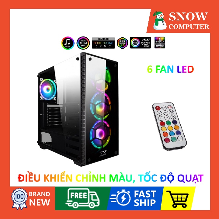 Vỏ case máy tính mặt kính LED, Vỏ case XIGMATEK NYX