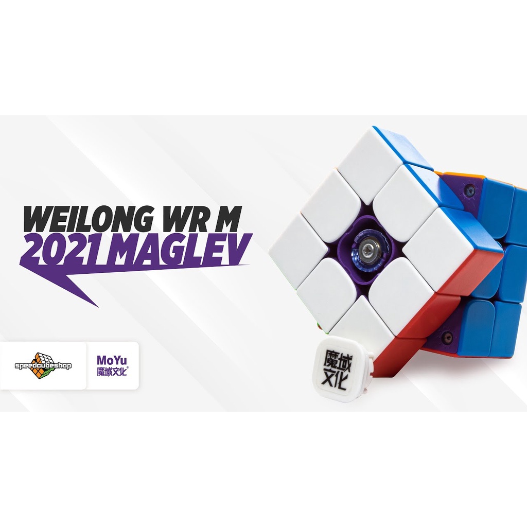 Rubik Moyu Wrm 2021 Maglev verision nhựa tím - tặng kèm đế kê