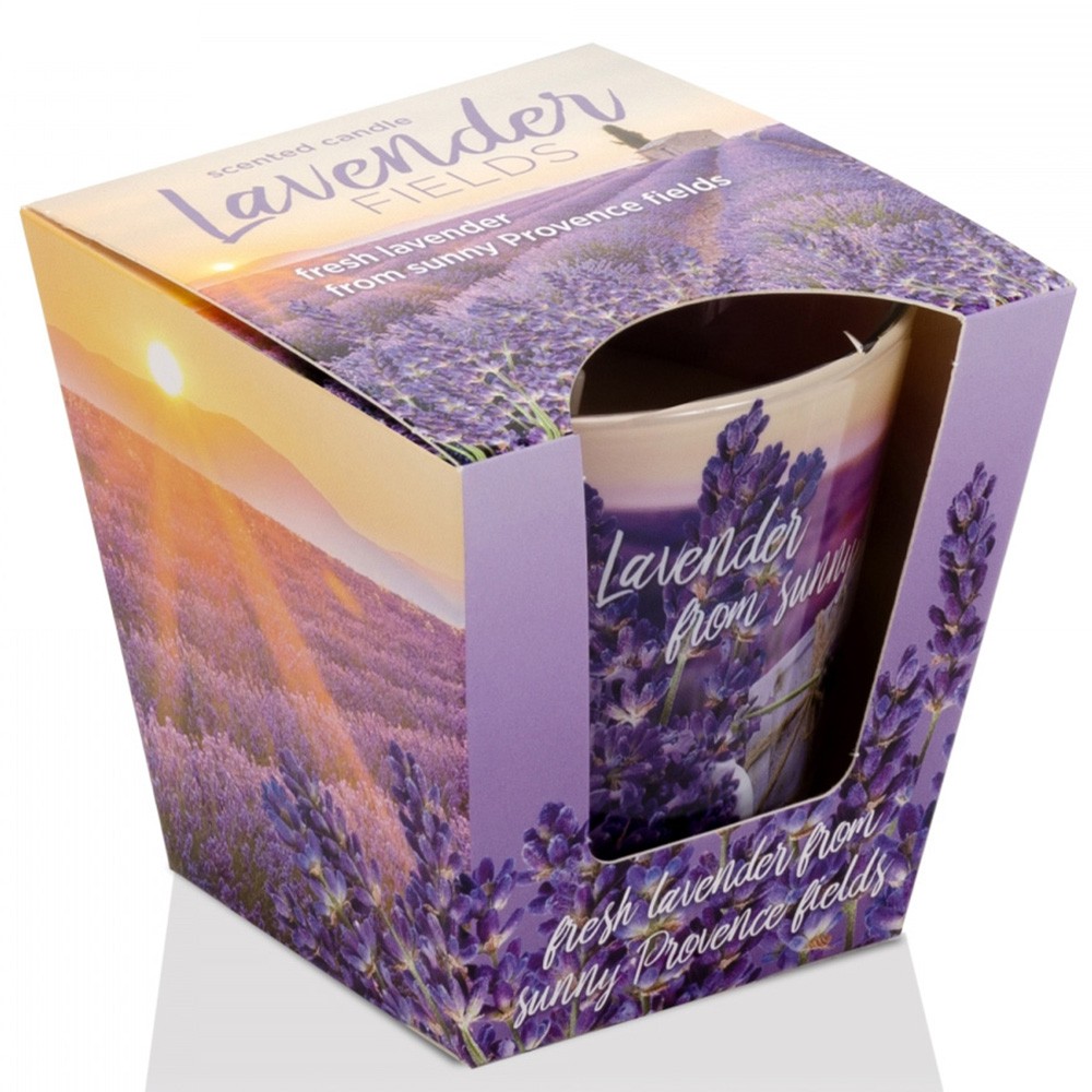 Ly nến thơm tinh dầu Bartek Lavender Fields & Soap 115g QT04965 - cánh đồng oải hương (giao mẫu ngẫu nhiên)