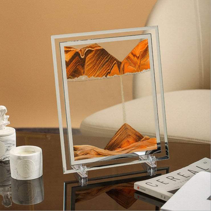 Tranh Cát Chảy Chuyển Động 3D Trang Trí Hình Chữ Nhật, Tròn Cực Chill (Loại xịn cực đẹp chất lượng - thư giãn)