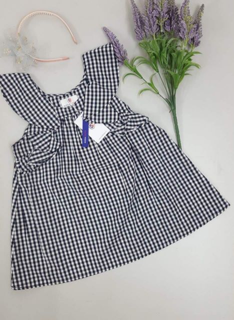 Đầm bé gái, váy caro tay bèo điệu đà hàng thiết kế siêu xinh cho bé